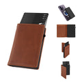 TOYFID Aluminum Alloy Wallet With Genuine Leather Cover Men's Billfolds-1