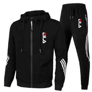 Men's sportswear set for spring and autumn 2025: sporty casual jacket + sport pants, jogging fashion and stylish sport outfit